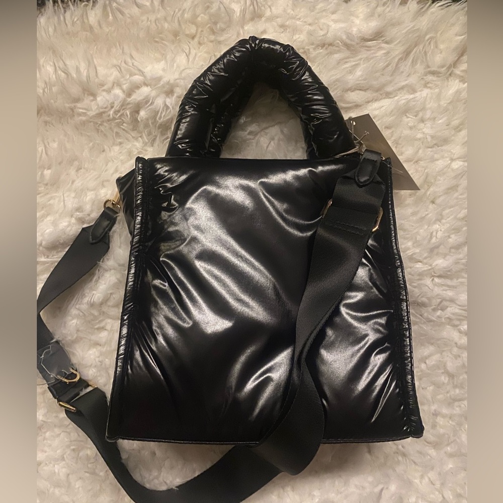Black Puffer Bag, has tags still and crossbody strap
